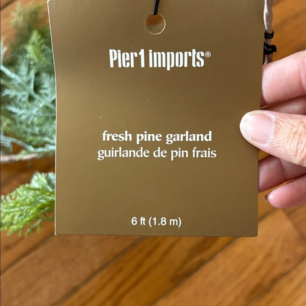 6 feet fresh pine garland from Pier 1 imports, NWT